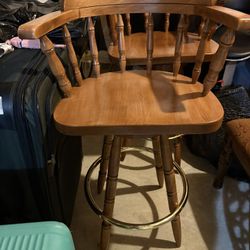 Two Spinning Kitchen High Chairs