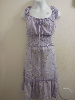 Bloom lavender Floral Dress💜