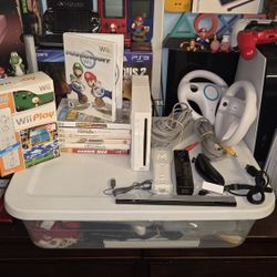 Nintendo Wii Mario Kart Bundle With 8 Games