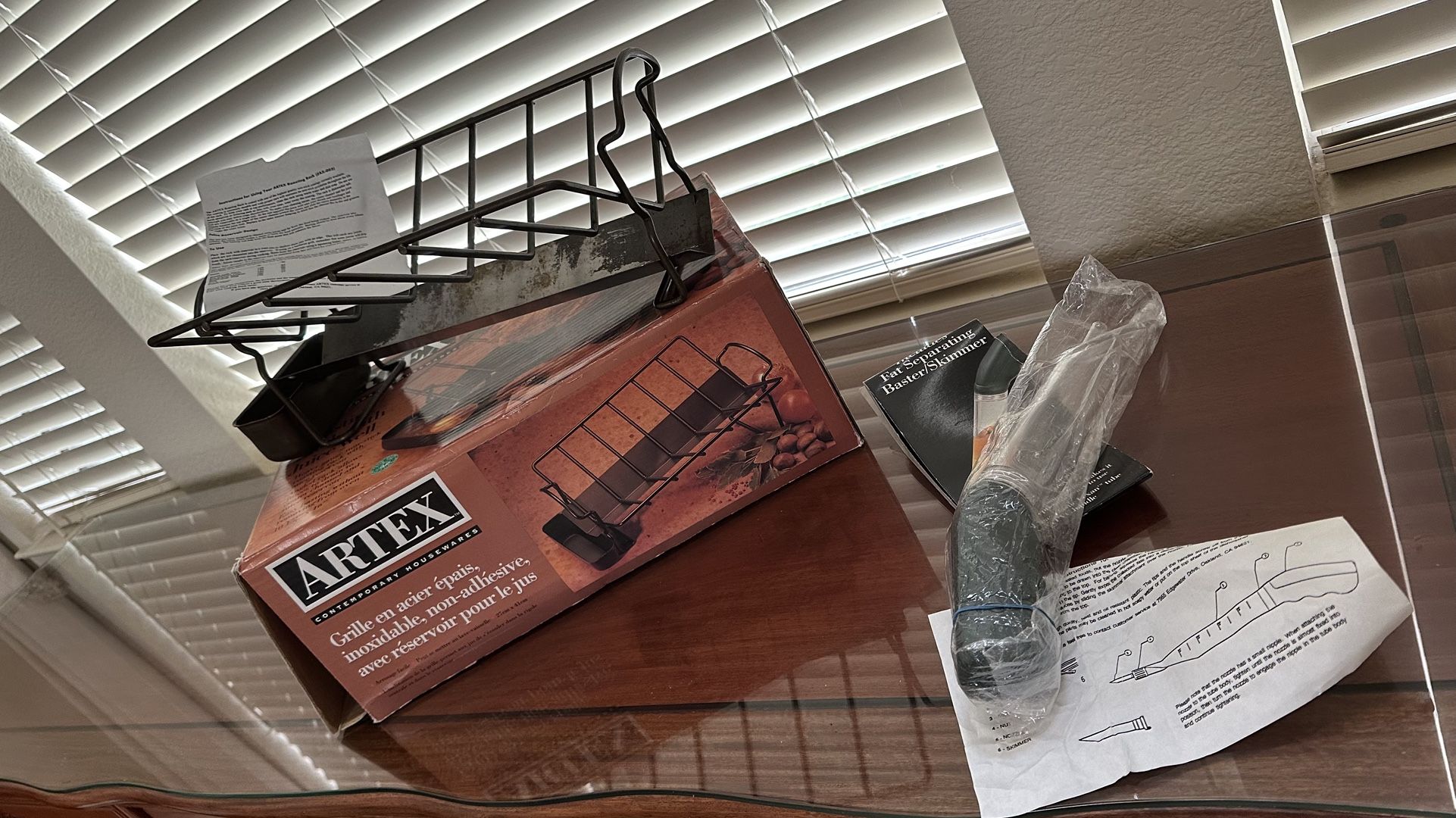 Artex Roasting Rack + Baster Set – New / Like New