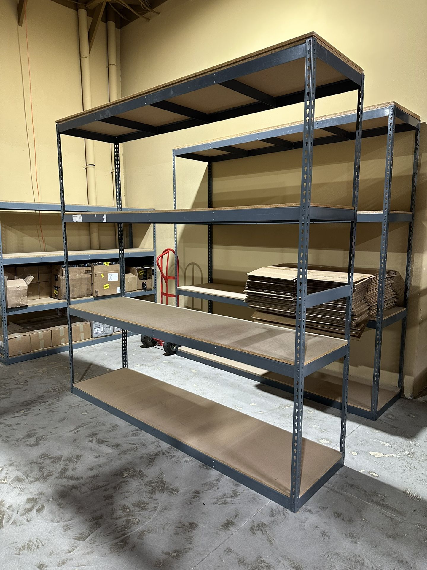 Boltless Shelving System Warehouse Shelves Racks – 8’ High x 8' Wide and 24" Deep