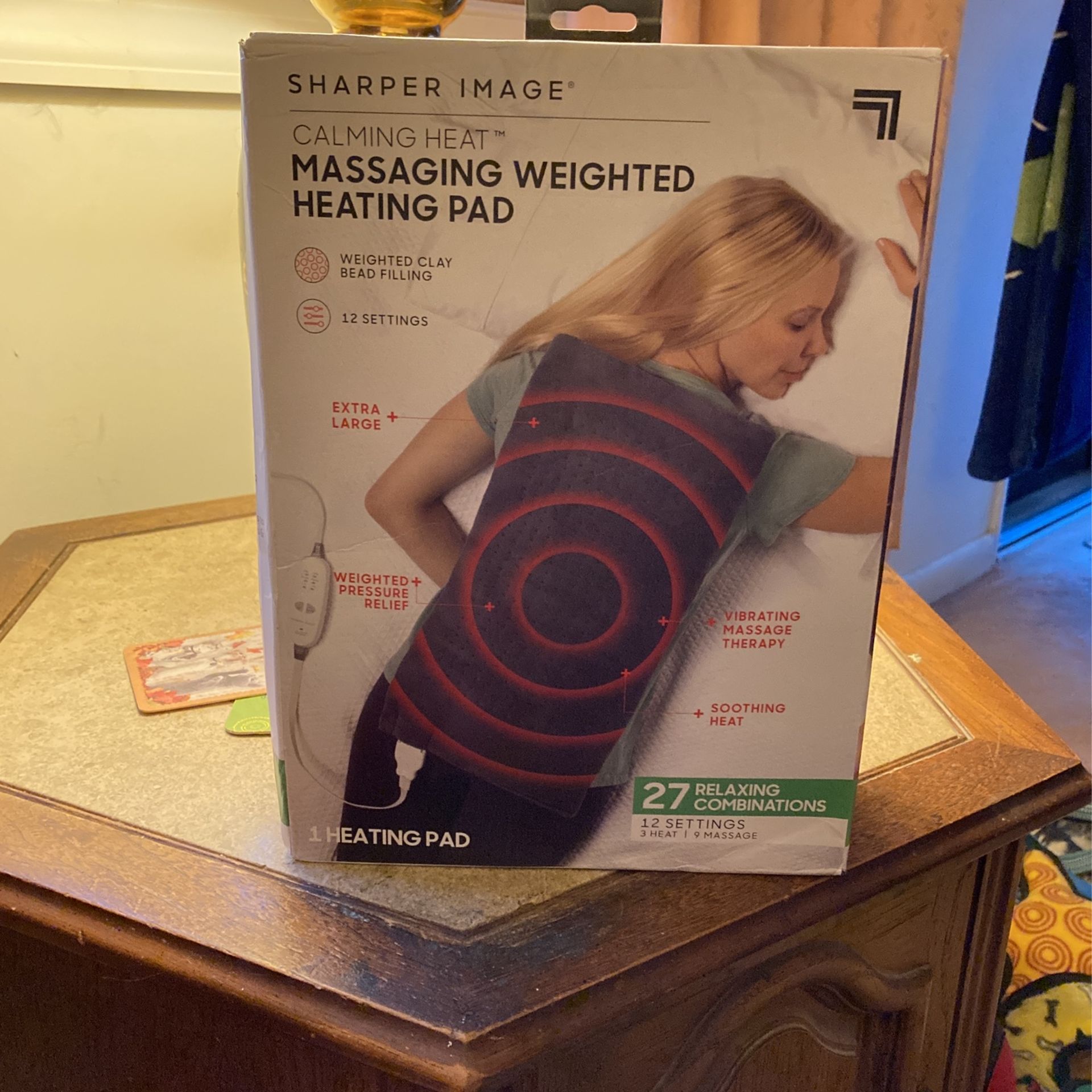 Sharper Image Massaging Weighted Heating Pad