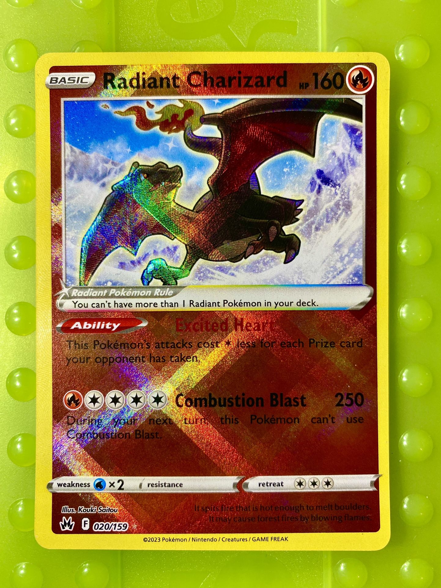 Pokémon CG Radiant Charizard Crown Zenith 020/159 Holo Radiant Rare