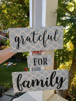 Cedar Hanging Stenciled Sign