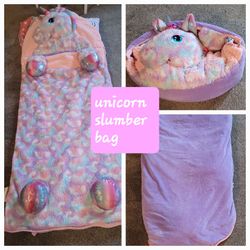 Slumber Bag unicorn, play time, use as  pillow