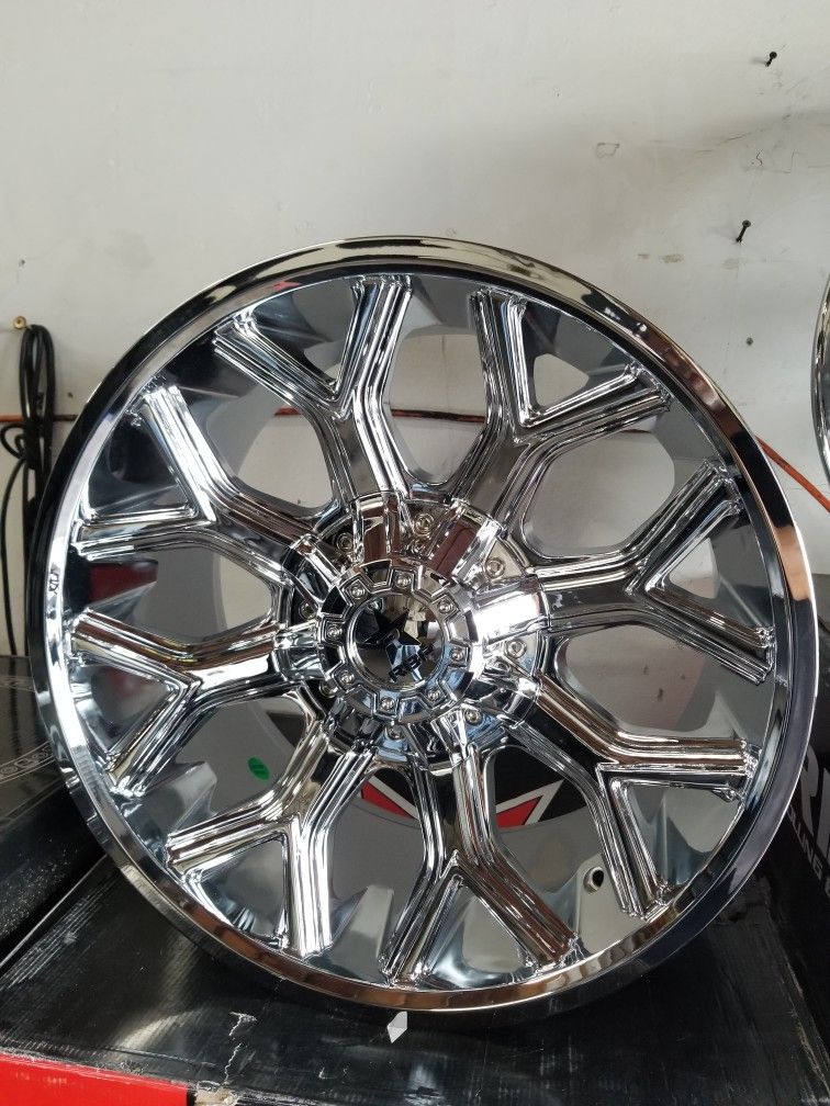 4 New Wheels Roling Big Power ( RBP)
Model :Tribute
Size :20x10
universal 5 or 6 lugs
Chrome
Toyota, Nissan,,Chevrolet, Ford,,Dodge,
$850.00 all 4
