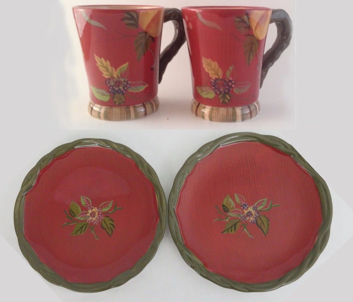 Tracy Porter Octavia Hill Garden Collection - 2 Mugs & 2 Plates