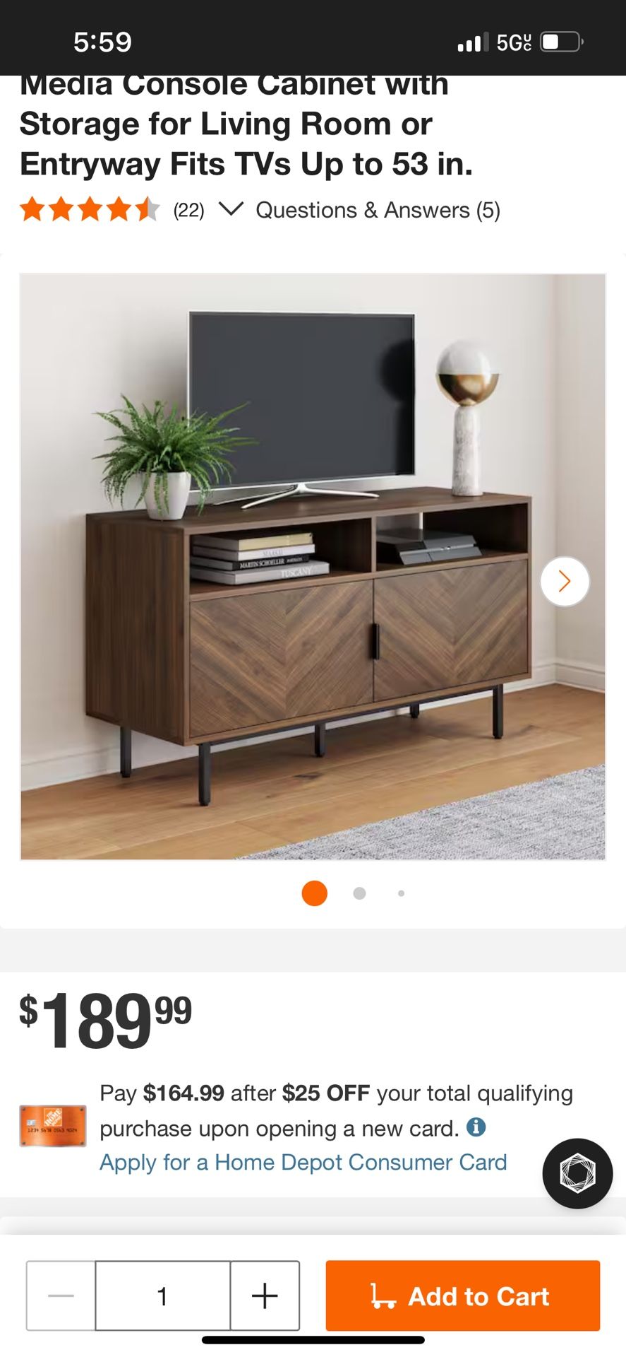 Media Console Cabinet