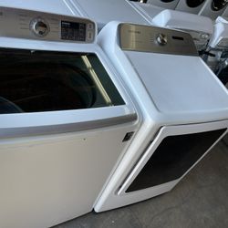 Samsung top load washer and gas dryer with 90 day warranty