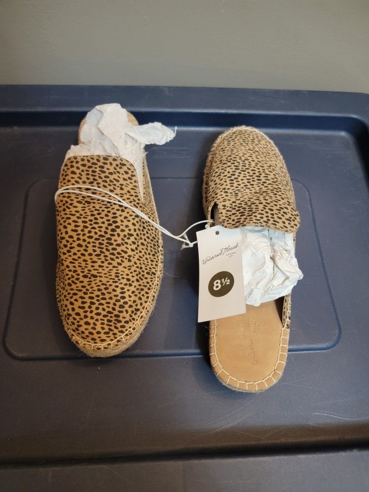 Universal Thread Cheetah Print Espadrille Mules