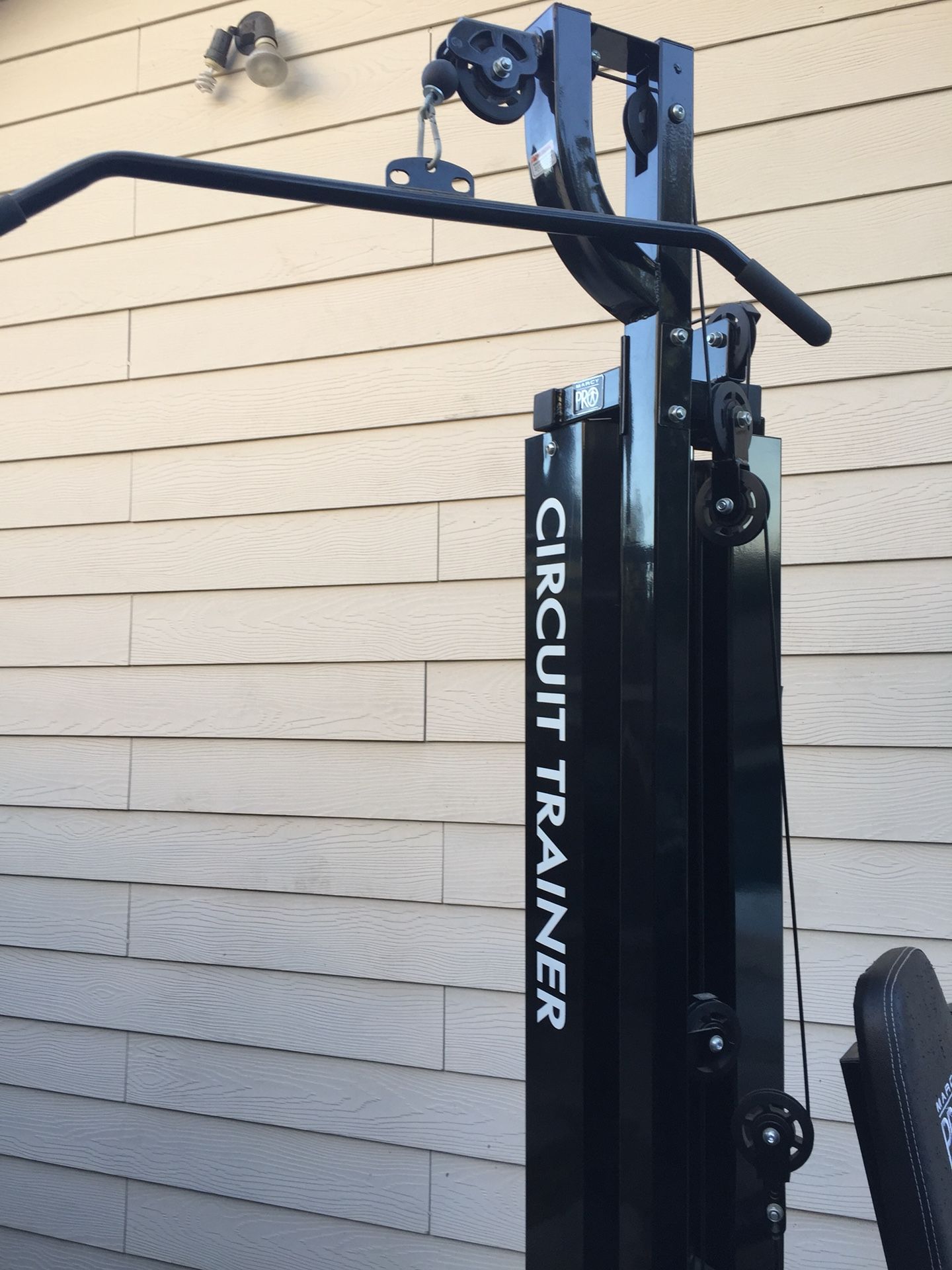 Weight Machine. Marcy Pro Circuit Trainer PM-4510. Purchased at Dick’s for $499. Only thing wrong is slight damage on back of chair from cat claws.
