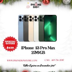iPhone 13 Pro Max 256GB Desbloqueado, disponible en Amazon con una oferta de 439 dólares hasta el 31 de diciembre.