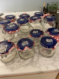 Fido Glass Canning Jars Blue Top
