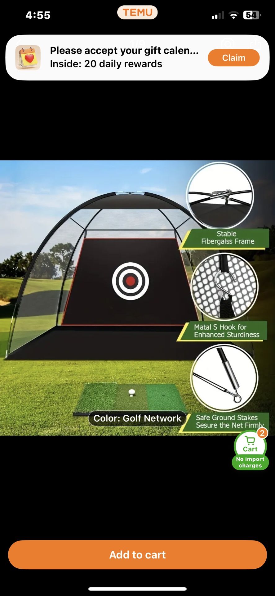 New Complete Golf Net Box In The Box