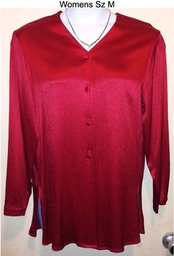 Long Sleeve Red Tunic Top