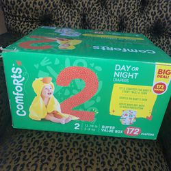 New Box Of 172 Comforts Diapers Size 2  $16 Firm On Price