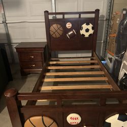 Size: Twin Bed Color: Dark Brown Additional: Dresser Color: Dark Brown 