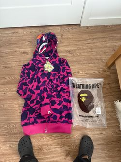 BAPE Shark Full-Zip Hoodie purple light Camo