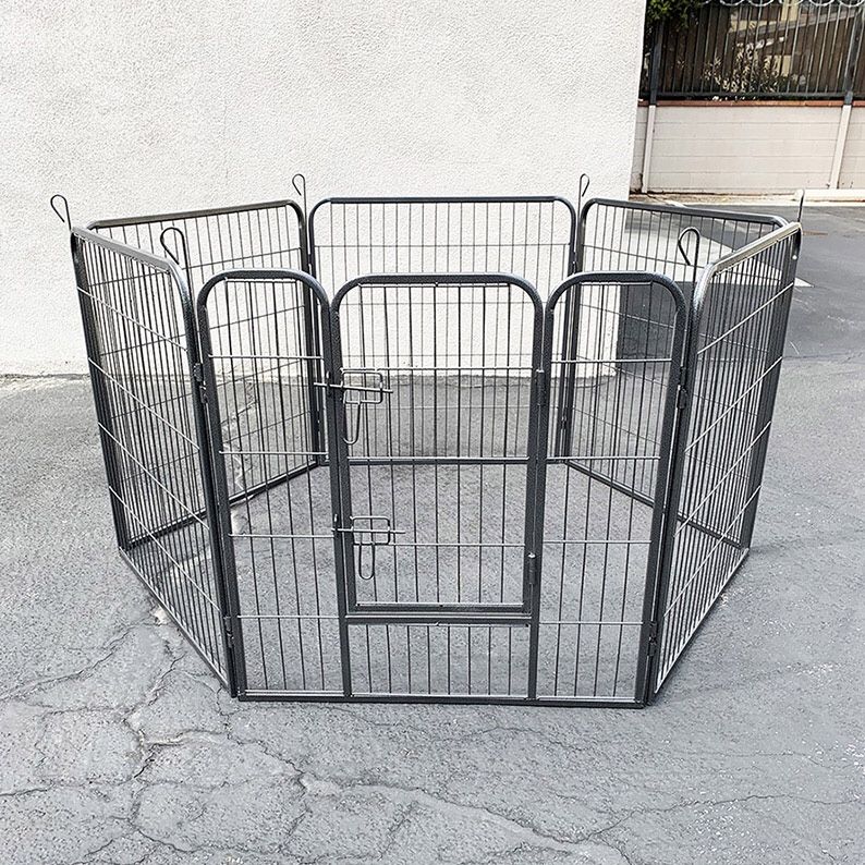 New in box $70 Heavy Duty 32” Tall x 32” Wide x 6-Panel Pet Playpen Dog Crate Kennel Exercise Cage Fence 