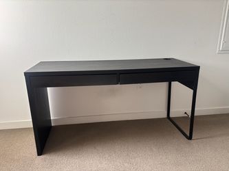 IKEA MICKE Black-Brown Desk with Drawers