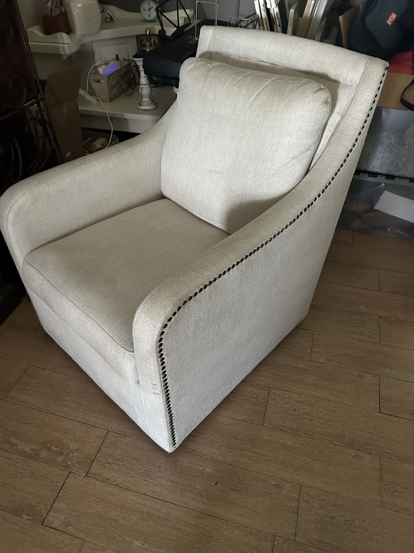 Cream 360 Swivel Chair