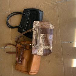 3 shoulder purses 