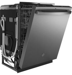 GE® ENERGY STAR® Fingerprint Resistant Top Control with Stainless Steel Interior Dishwasher with Sanitize Cycle