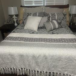 Queen Gray Bed Cover