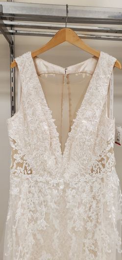 slim fit dress slacks Rhea Gold Embroidered Ball Gown Wedding Dress – A & M Enterprises Bridal main image 1