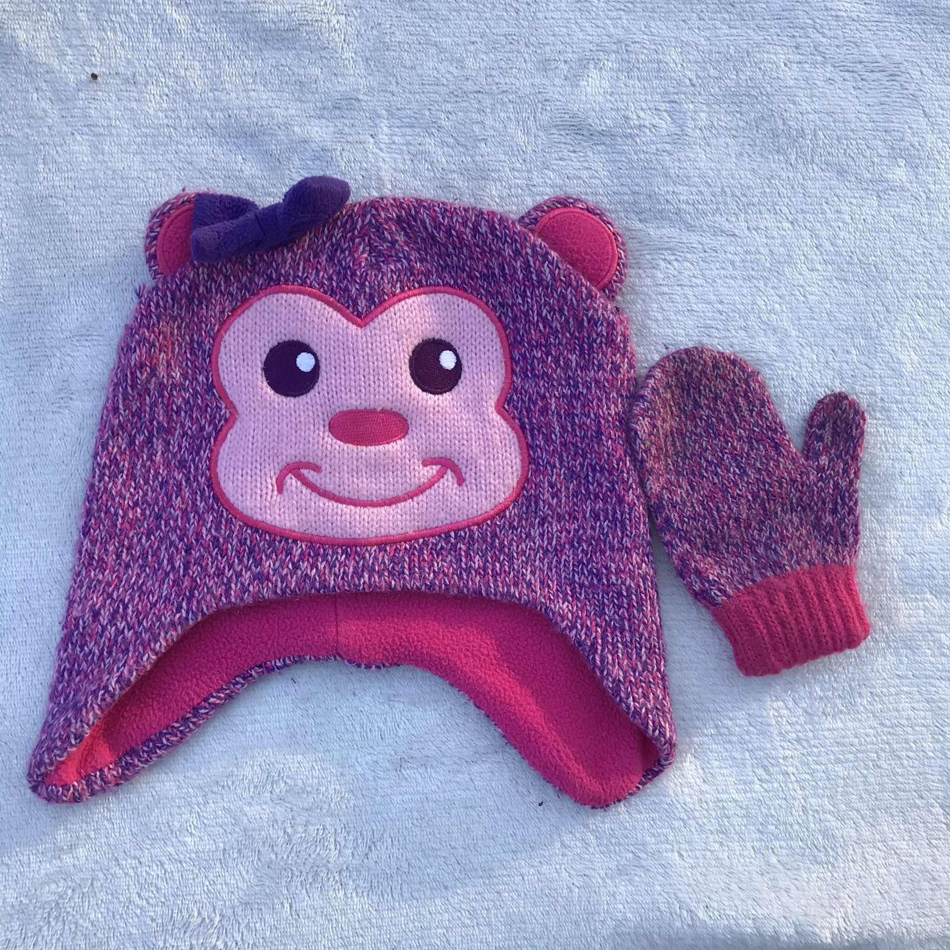 Healthtex Purple Monkey Beanie