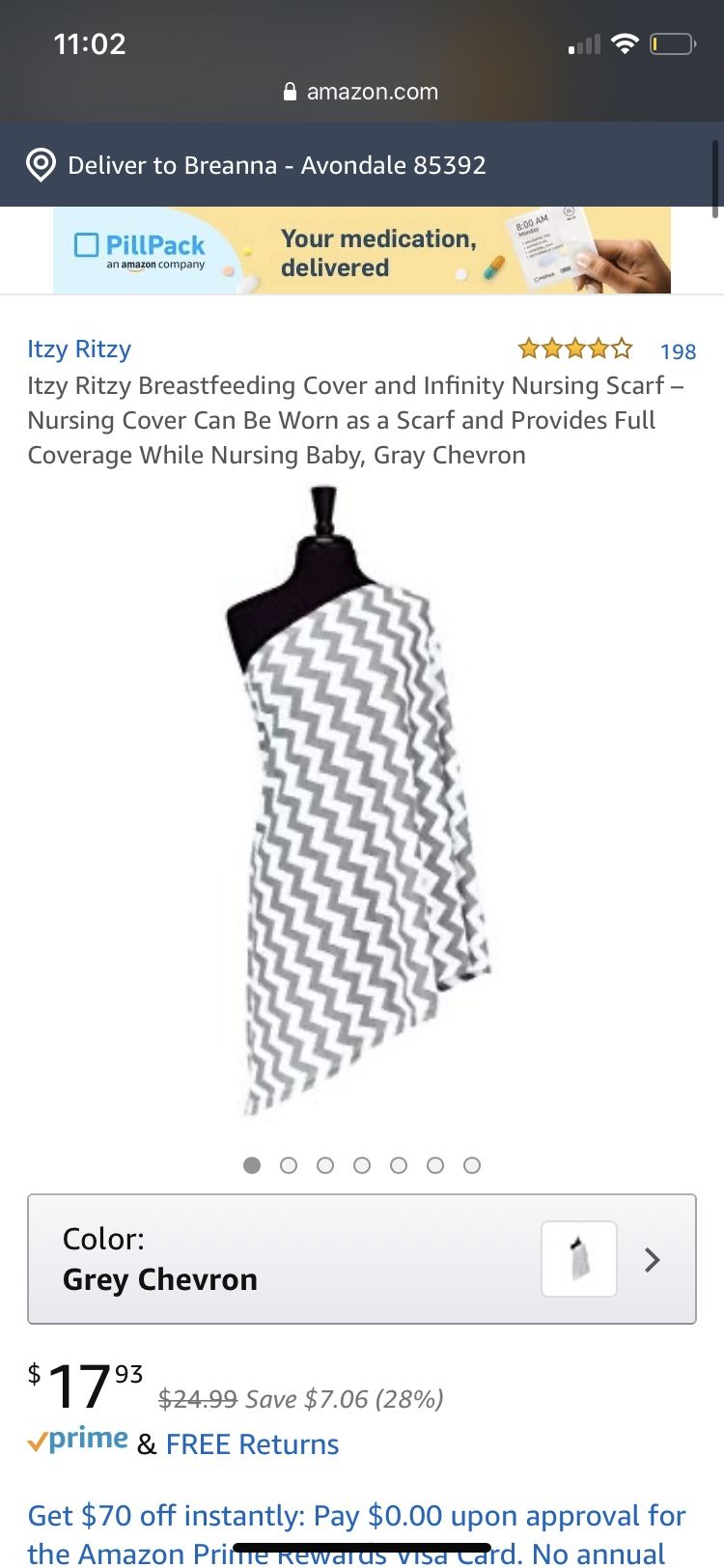 Itzy ritzy breastfeeding cover/scarf