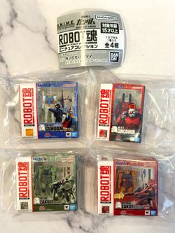 *NEW* Bandai Mobile Suit Gundam Robot Spirits Miniature Capsule Gashapon Set of 4