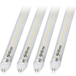 4ft 24W T5 High Output LED Tube Light, 45.75", F54T5 Equal, 5000K (Cool White), Clear Lens, 3500 lm, G5 Mini Base, 100-277V, Ballast Bypass, Dual-End 