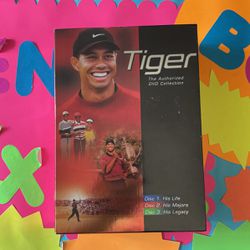 Tiger Woods The Authorized 3 dvd collection disc set.His lifeMajorsLegacy2004
