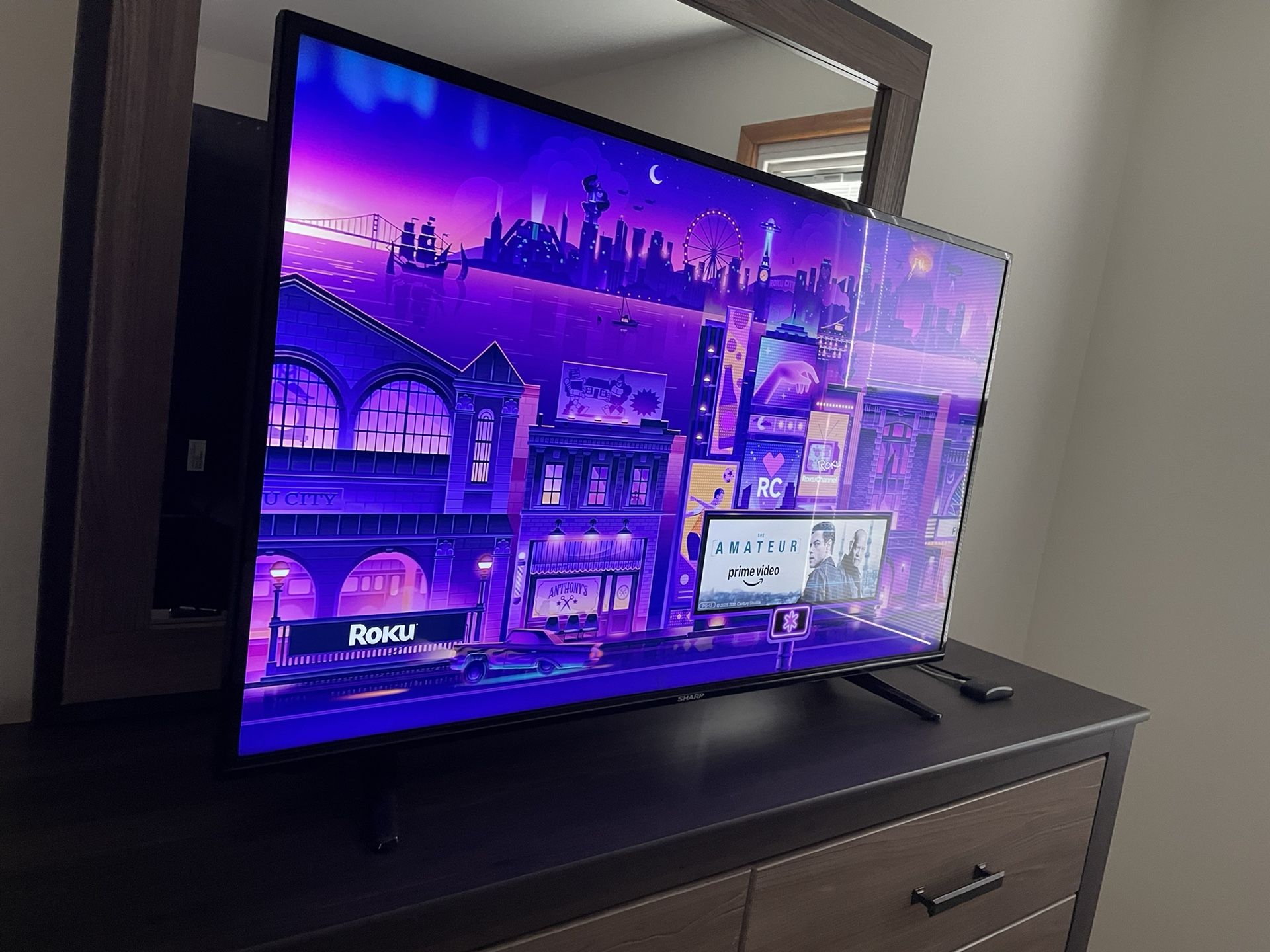 43-inch LED LCD television with a 1080p resolution.
