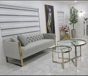 GREY & GOLD sofa 🩶 🛋️ 💛