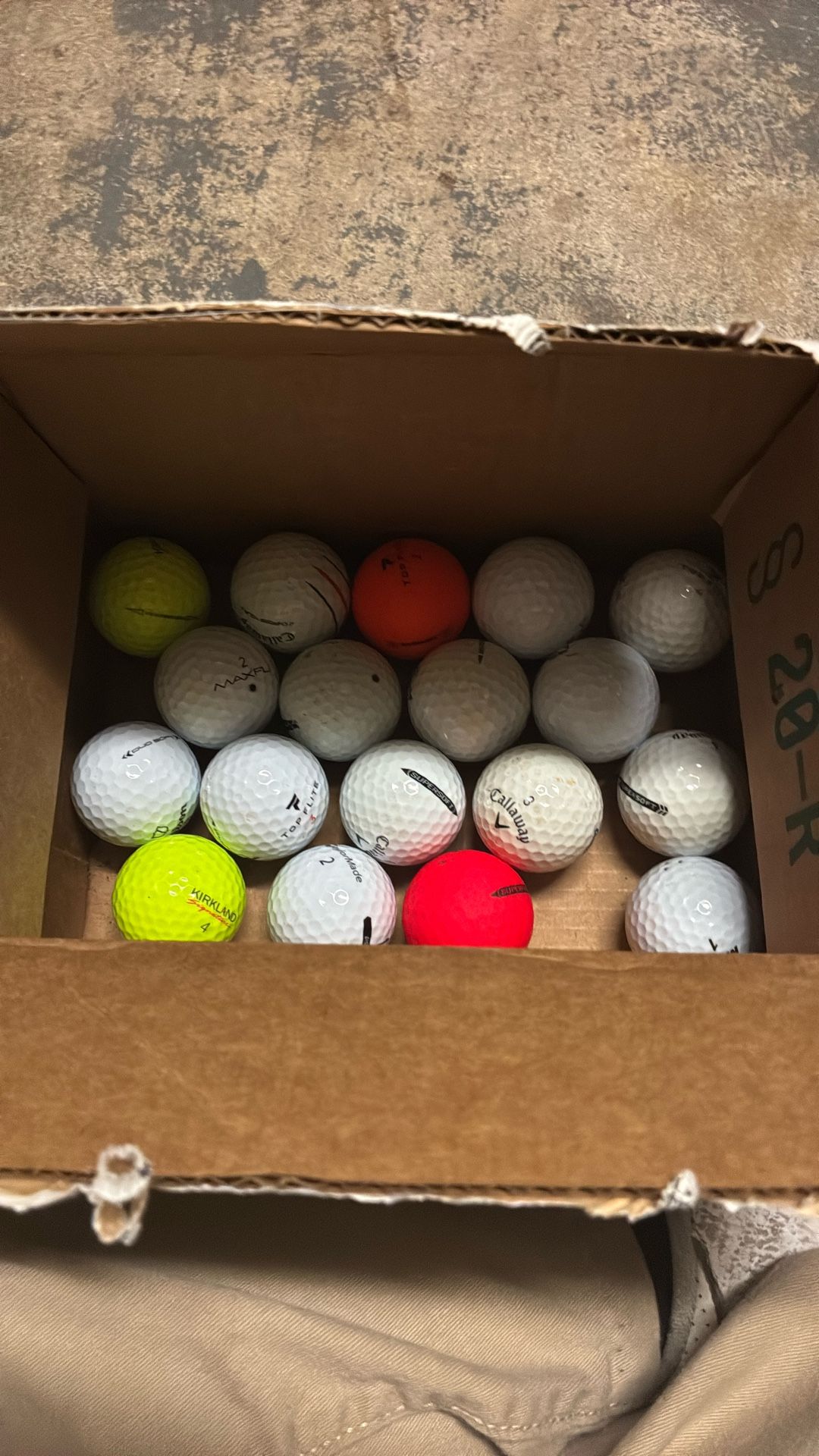Box Of 18 Clean Golf Balls