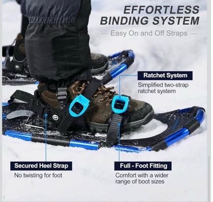Odoland 25 Inch Snowshoes for Men Women Youth, Waterproof Snow Leg Gaiters