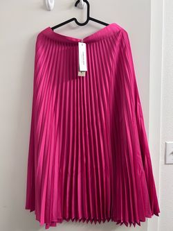 Forever New Pink Pleated Midi Skirt