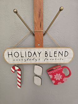 New Holiday Blend Hot Cocoa Hanging Sign