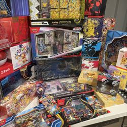 New Wall Of Special Edition Pokemon’s Items. UPC, ETBs Gift Sets Lunch Boxes