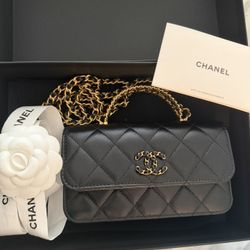 Brand New Chanel Top Handle Phone Holder 
