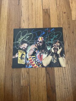 MICK FOLEY SIGNED 11X14 PHOTO 3 FACES OF FOLEY WWE 