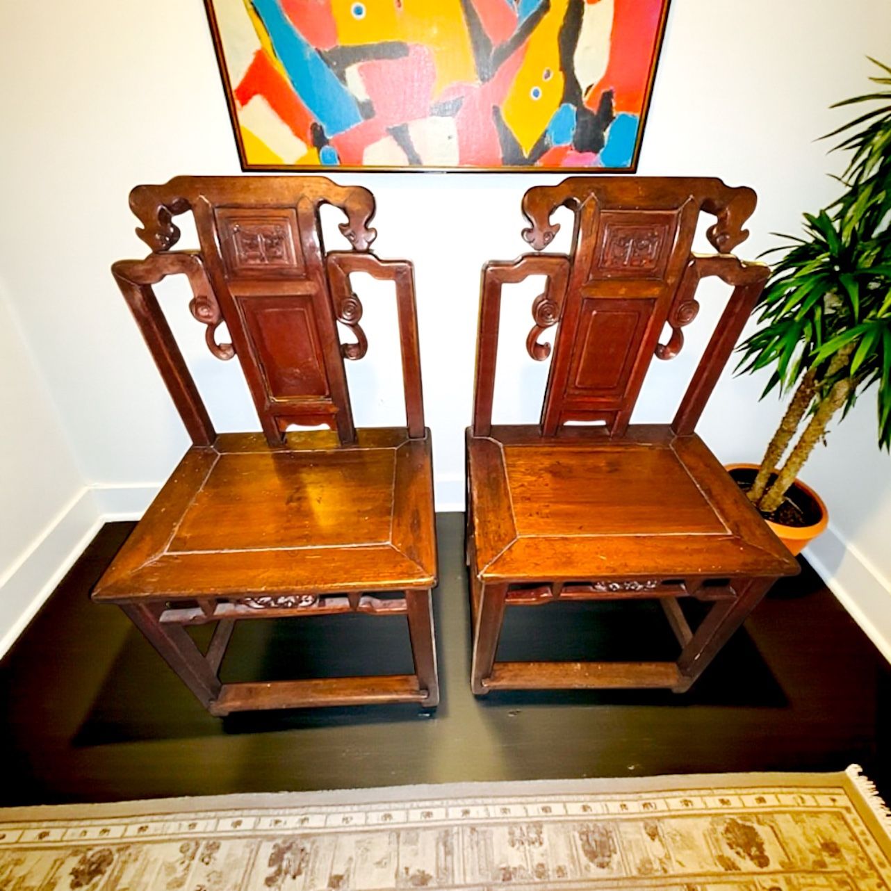  ✨Antique Pair of 19th Century Chinese Scholar Chairs