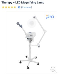 Katana Facial Steamer With Aromatherapy And LED Magnifying Lamp Glass