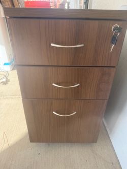 3-Drawer Pedestal File Cabinet with Lock