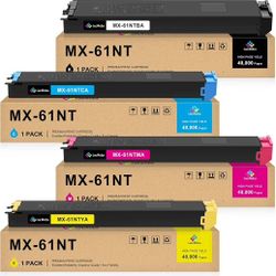 LeciRoba MX-61NT Compatible Toner Cartridges for Sharp MX61NT MX-61NTBA MX-61NTCA MX-61NTMA MX-61NTYA for Sharp MX-2651 MX-3050V MX-3070N MX-3071 MX-3
