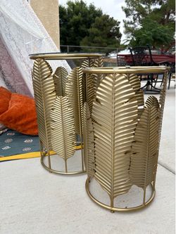 Gold Metal Side Table