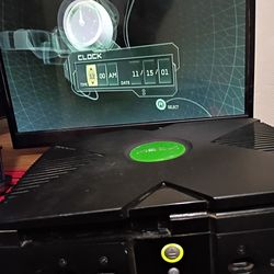 Xbox original+ 3 games+ cables
