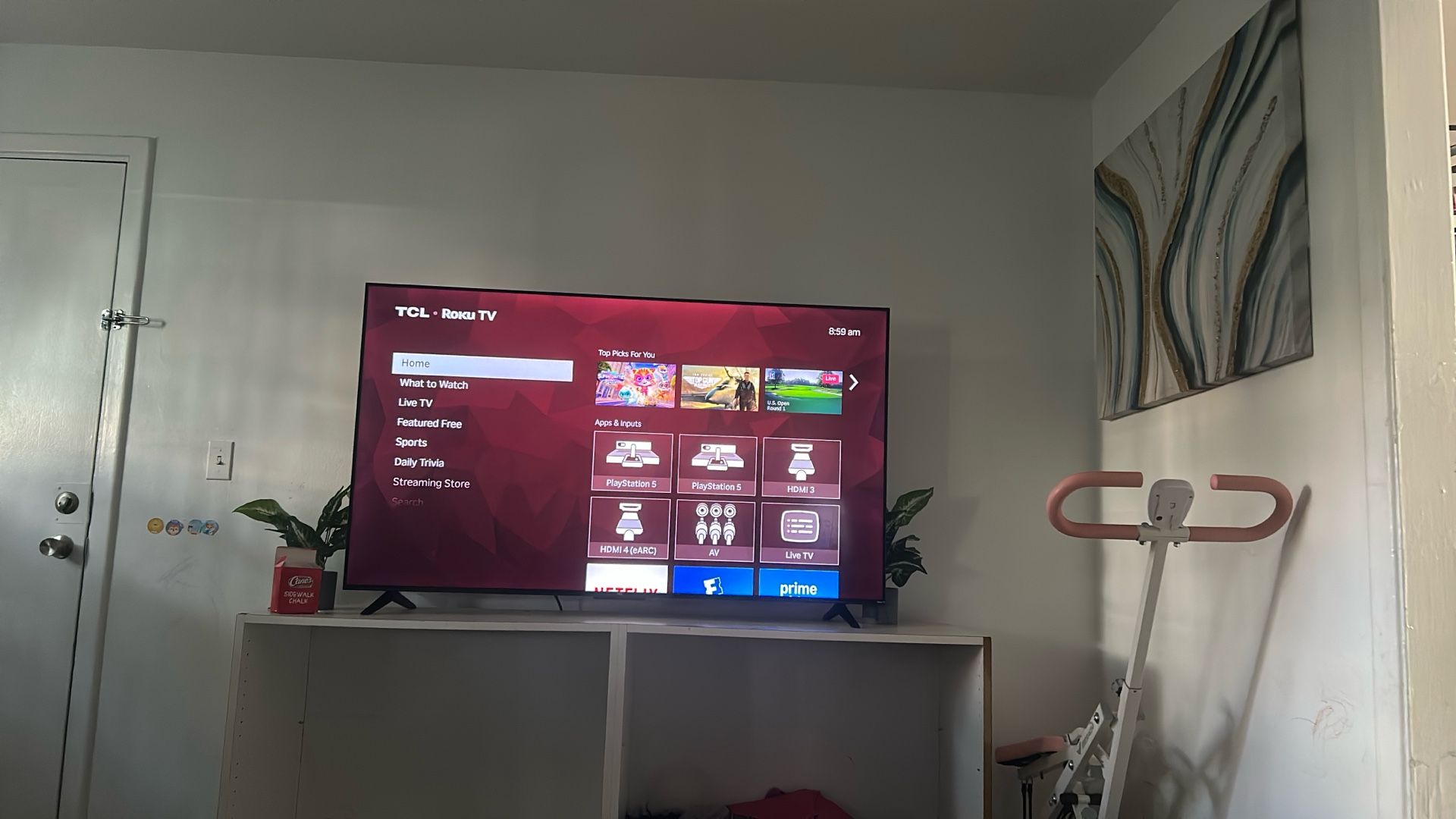 65 Inch Like New TCL Roku Tv